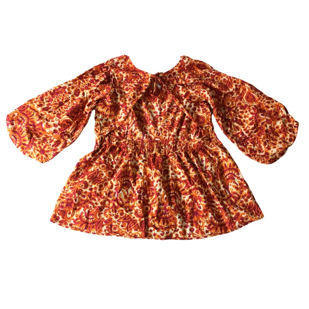 Anthropologie Love The Label Floral Open Back Blouse NWT 2X Plus - Picture 4 of 15